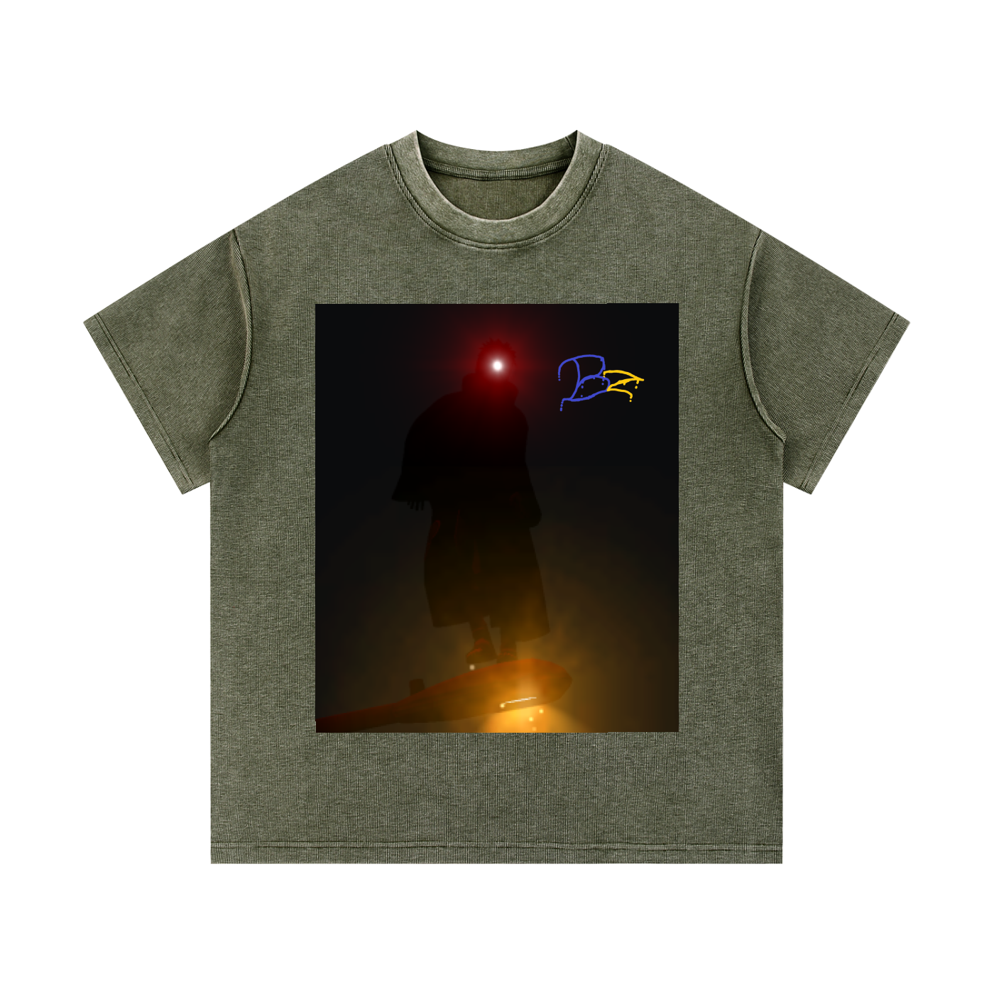 Mineral Wash Waffle Knit T-Shirt